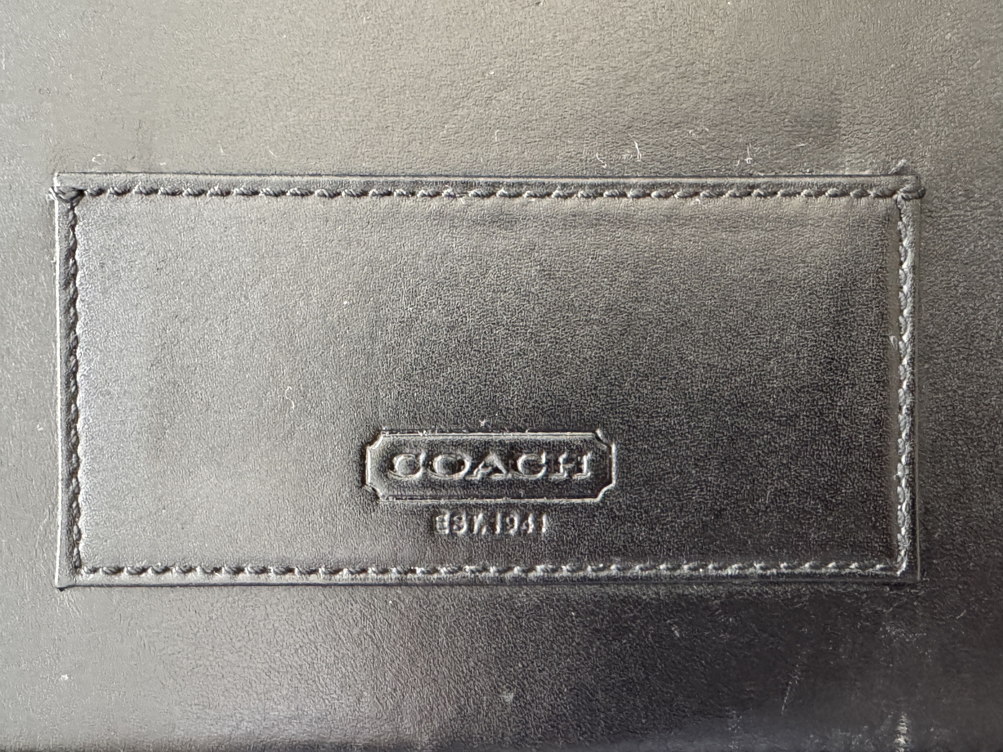 Coach Coach Black Leather Zip Portfolio Organizer – Excellent Cond Size ONE SIZE - 6 Thumbnail