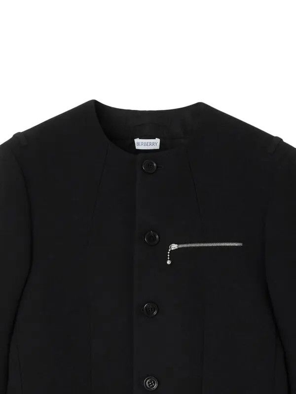 Burberry o1y0426 Crewneck Coat in Black Size US L / EU 52-54 / 3 - 2 Thumbnail