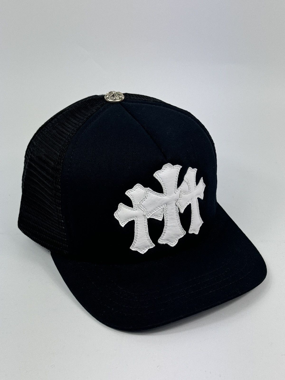Chrome Hearts TRIPLE WHITE CROSS PATCH TRUCKER CAP Size ONE SIZE - 2 Thumbnail
