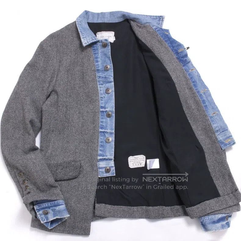 Greg Lauren Greg Lauren Denim Patchwork Blazer Size US M / EU 48-50 / 2 - 3 Thumbnail