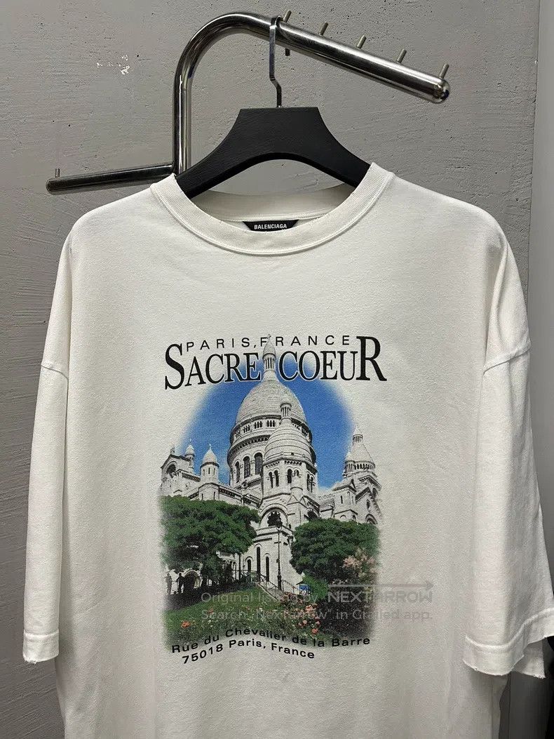 Balenciaga Balenciaga Double-Sided Church Print Short Sleeve Size US XS / EU 42 / 0 - 2 Thumbnail