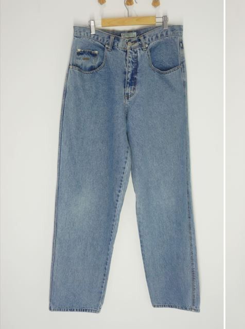 Georges Marciano Guess Jeans by Georges Marciano Loose Fit Baggy Blue Jeans Size US 33 - 1 Thumbnail