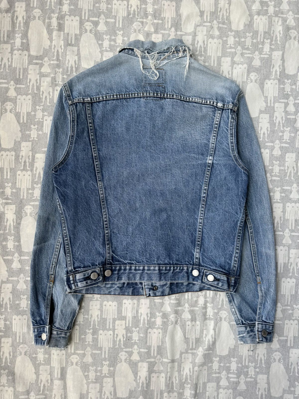 Helmut Lang Helmut Lang 1999 Type III Thrashed Blue Trucker Jacket Size US S / EU 44-46 / 1 - 6 Thumbnail