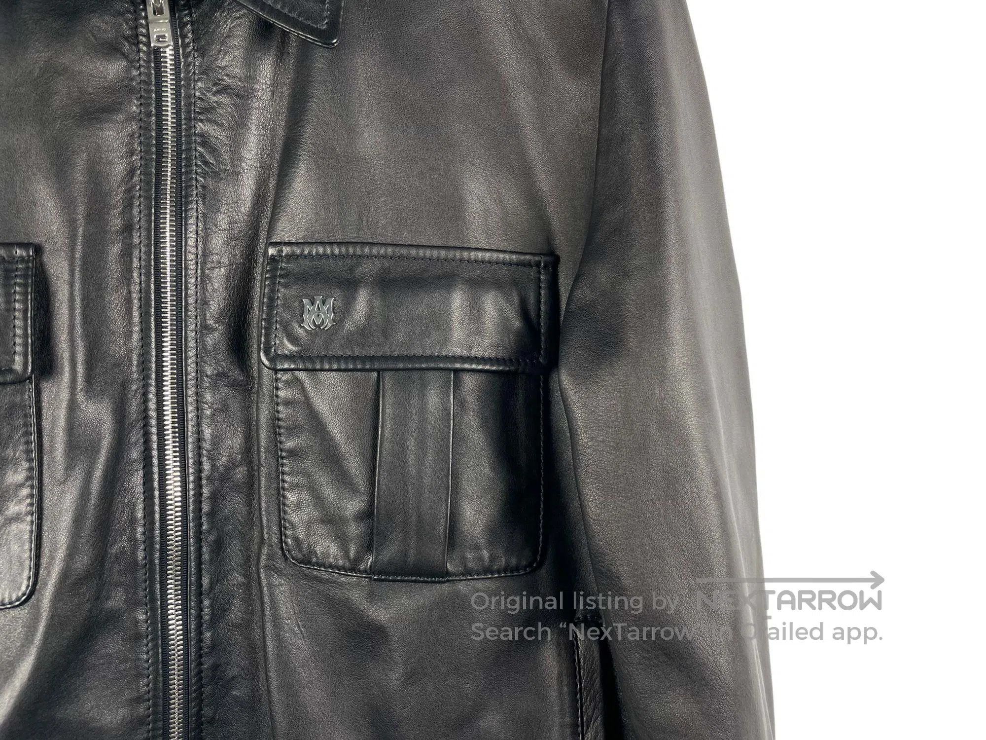 Amiri Amiri Logo Zipper Leather Jacket Size US M / EU 48-50 / 2 - 5 Thumbnail