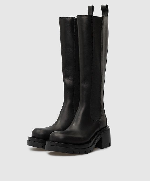Bottega Veneta o1y0725 Square Heel Boots in Black Size US 9 / IT 39 - 4 Thumbnail