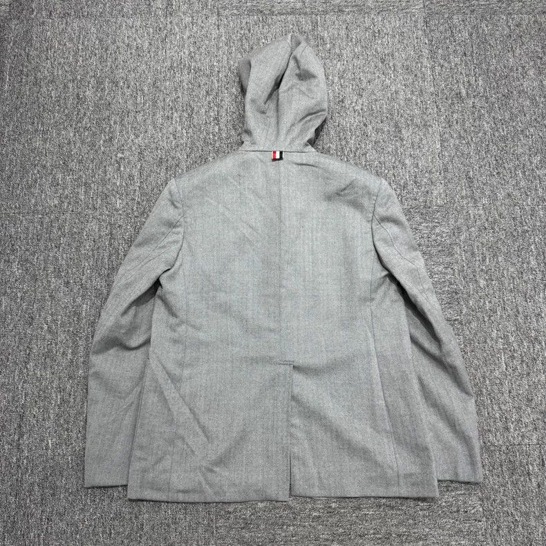 Thom Browne Thom Browne size2 Gray hooded dress jacket Size US M / EU 48-50 / 2 - 5 Thumbnail