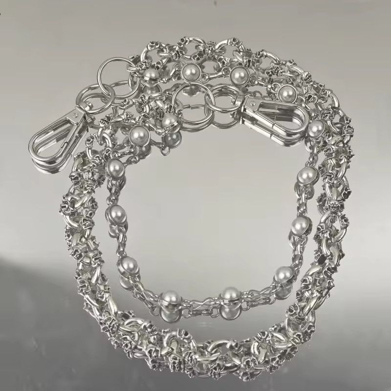 Other Skull Head Pearl Chain for Men Women,Jeans Chain,Keys Chain Size ONE SIZE - 5 Thumbnail
