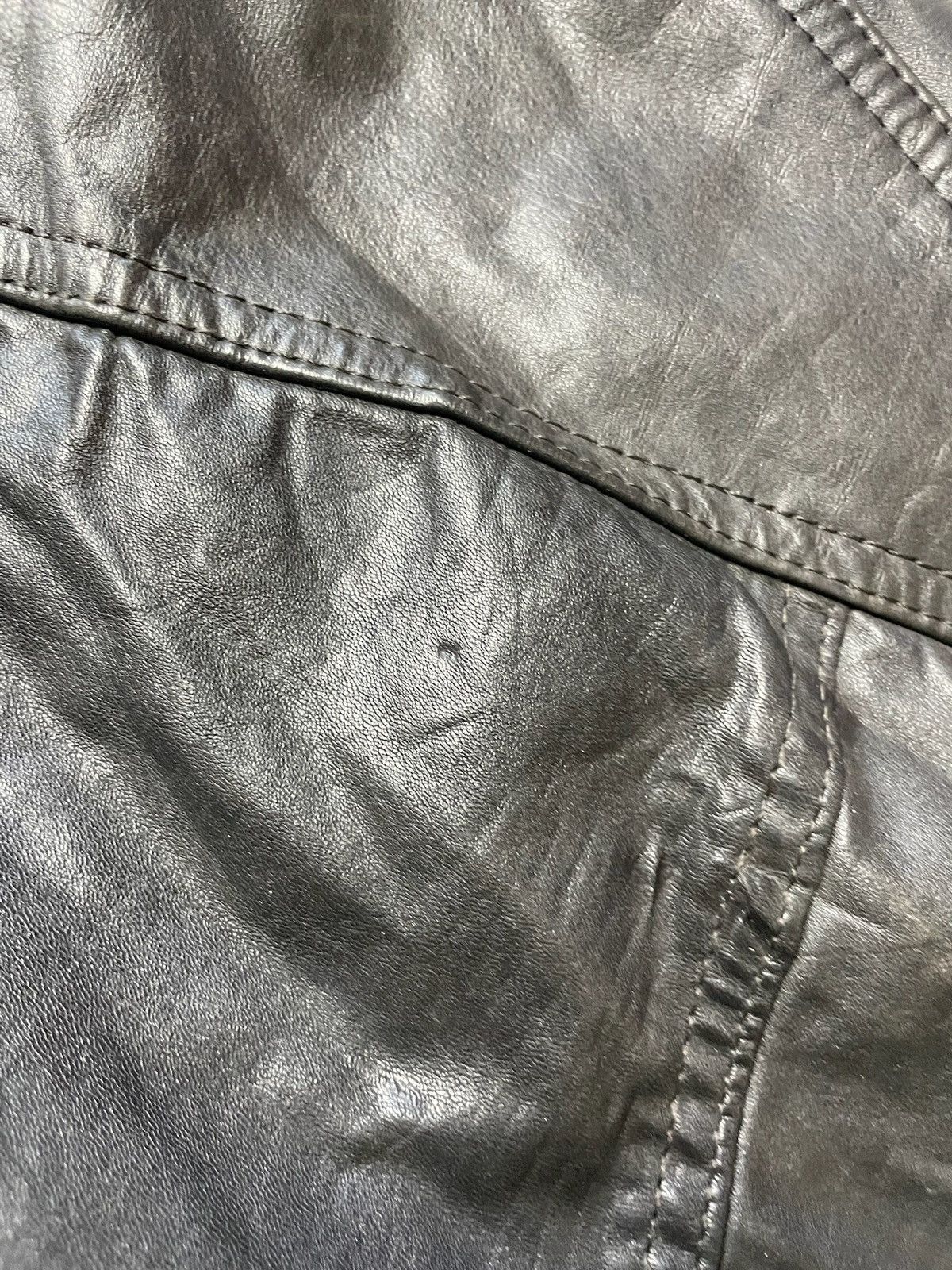 Vintage Vintage Leather Jacket black size S/M logo American Biker Size US M / EU 48-50 / 2 - 5 Thumbnail