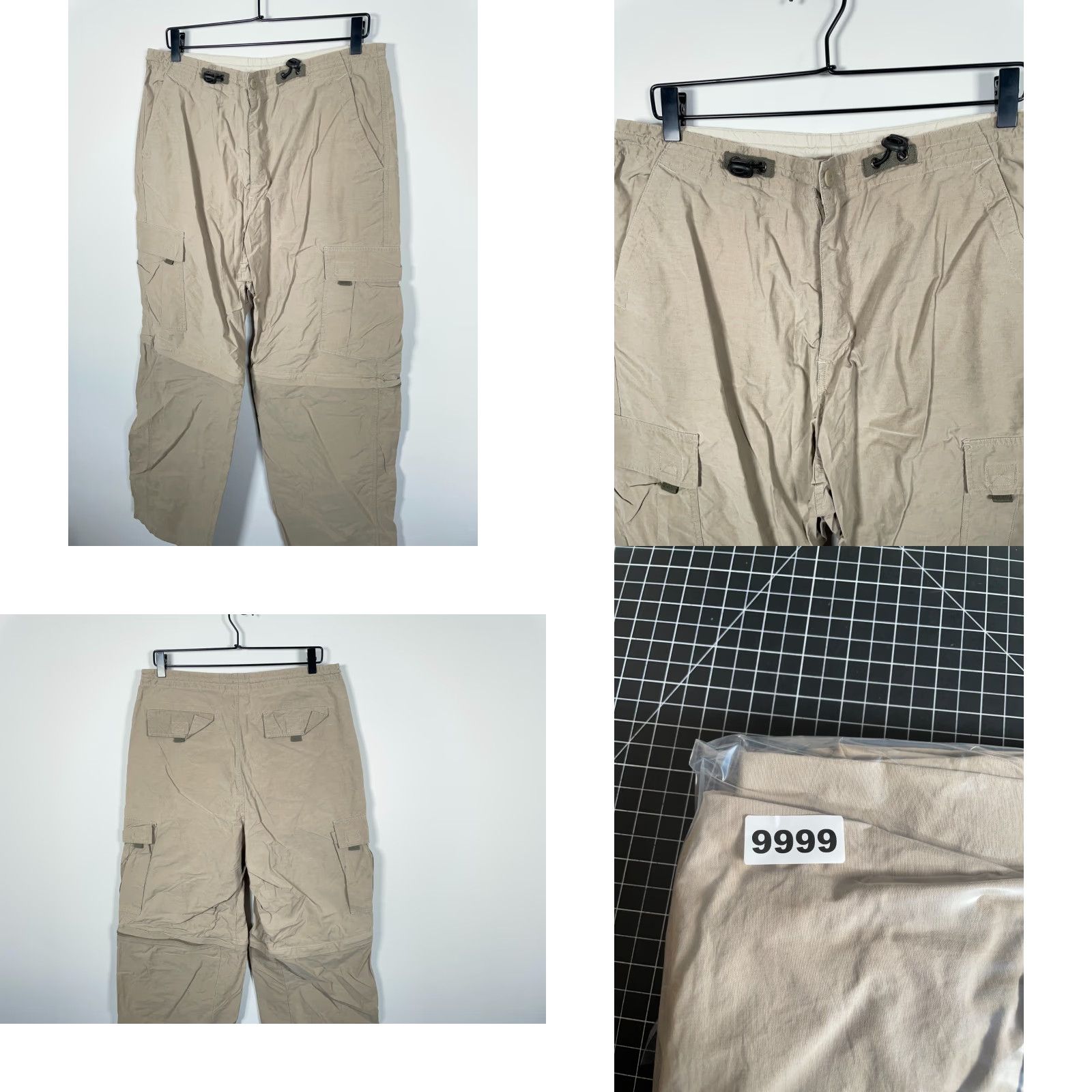 Vintage VINTAGE Adirondack Trading Company Pants Mens M Beige Convertible Cargo Back Pocket Baggy Regular 34 x 33 x 11 Chino? Size US 34 / EU 50 - 9 Thumbnail