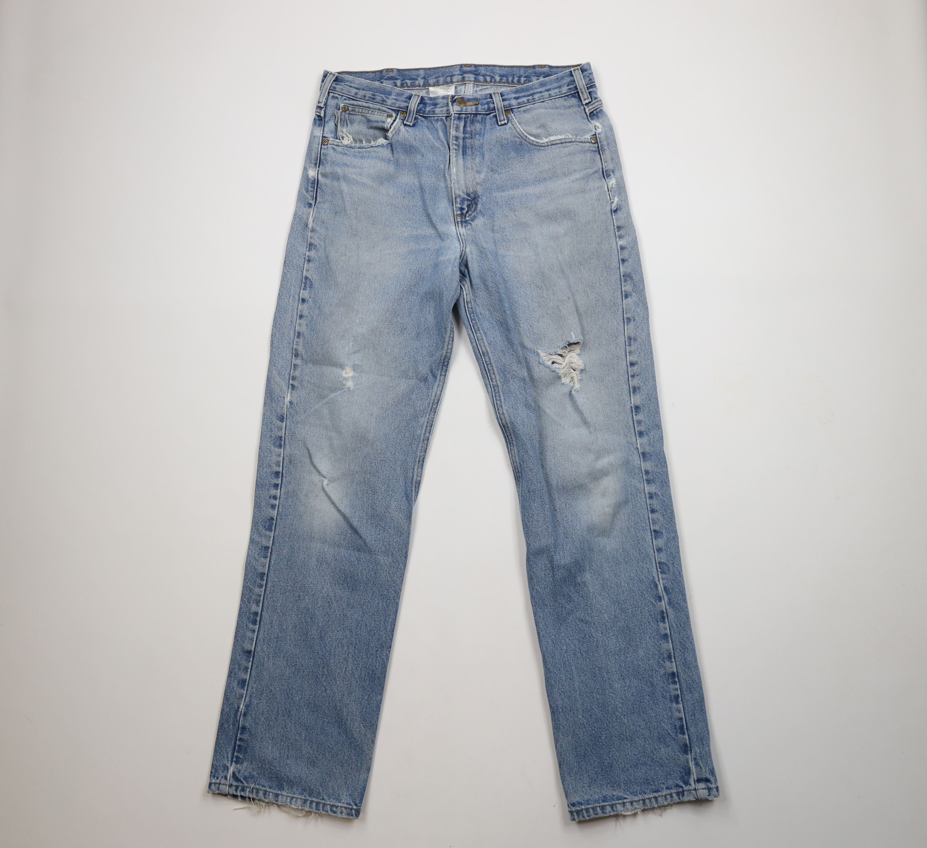 Carhartt × Vintage Vintage Carhartt Spell Out Traditional Fit Denim Jeans Size US 34 / EU 50 - 1 Thumbnail