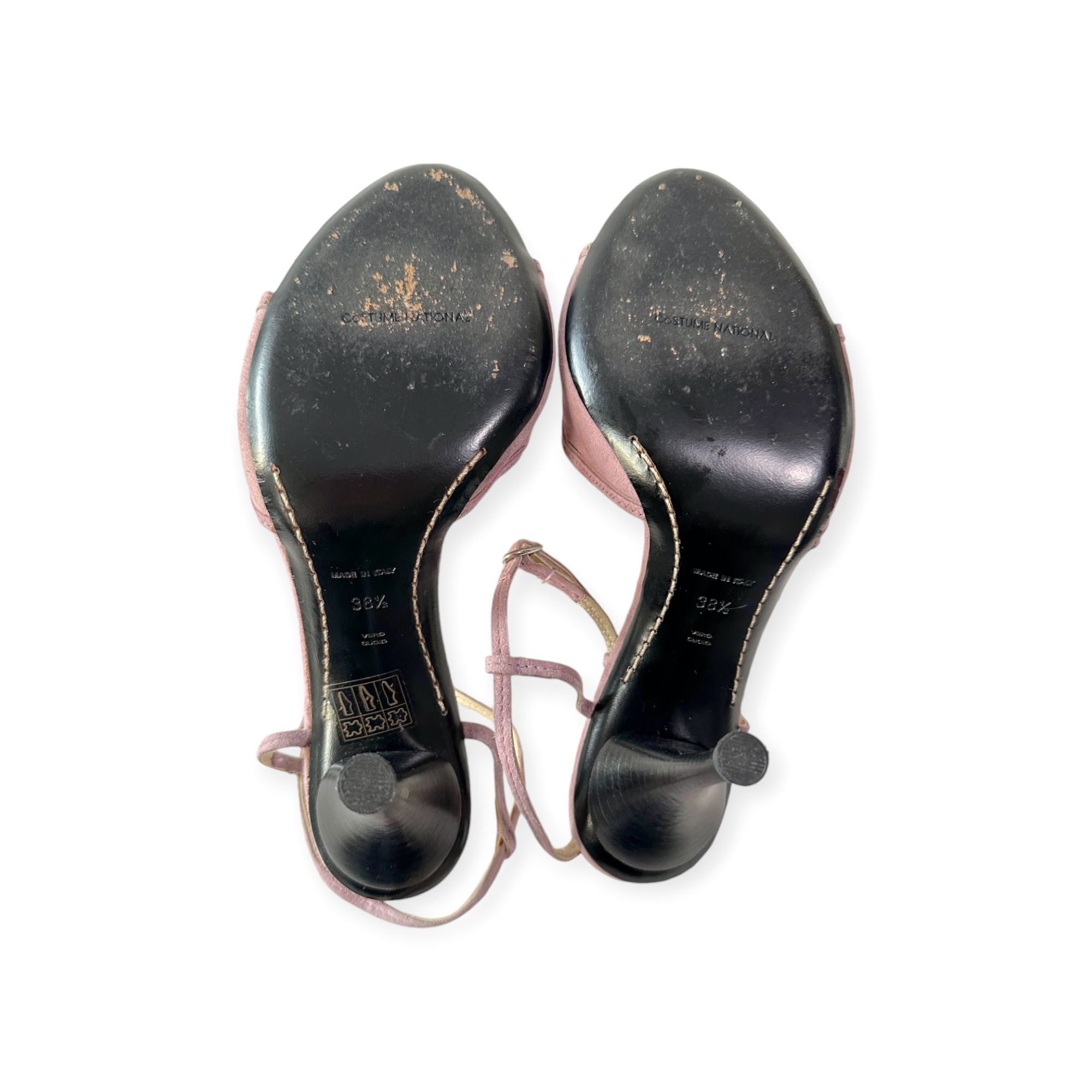 Costume National Costume National Pink/Lilac Suede Sandals, Size 38.5 EU, Y2K Size US 8.5 / IT 38.5 - 7 Thumbnail