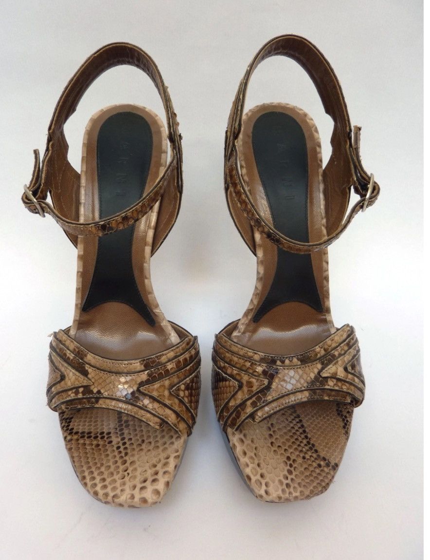 Marni Exotic pyton sandals Marni heels Size US 6 / IT 36 - 3 Thumbnail
