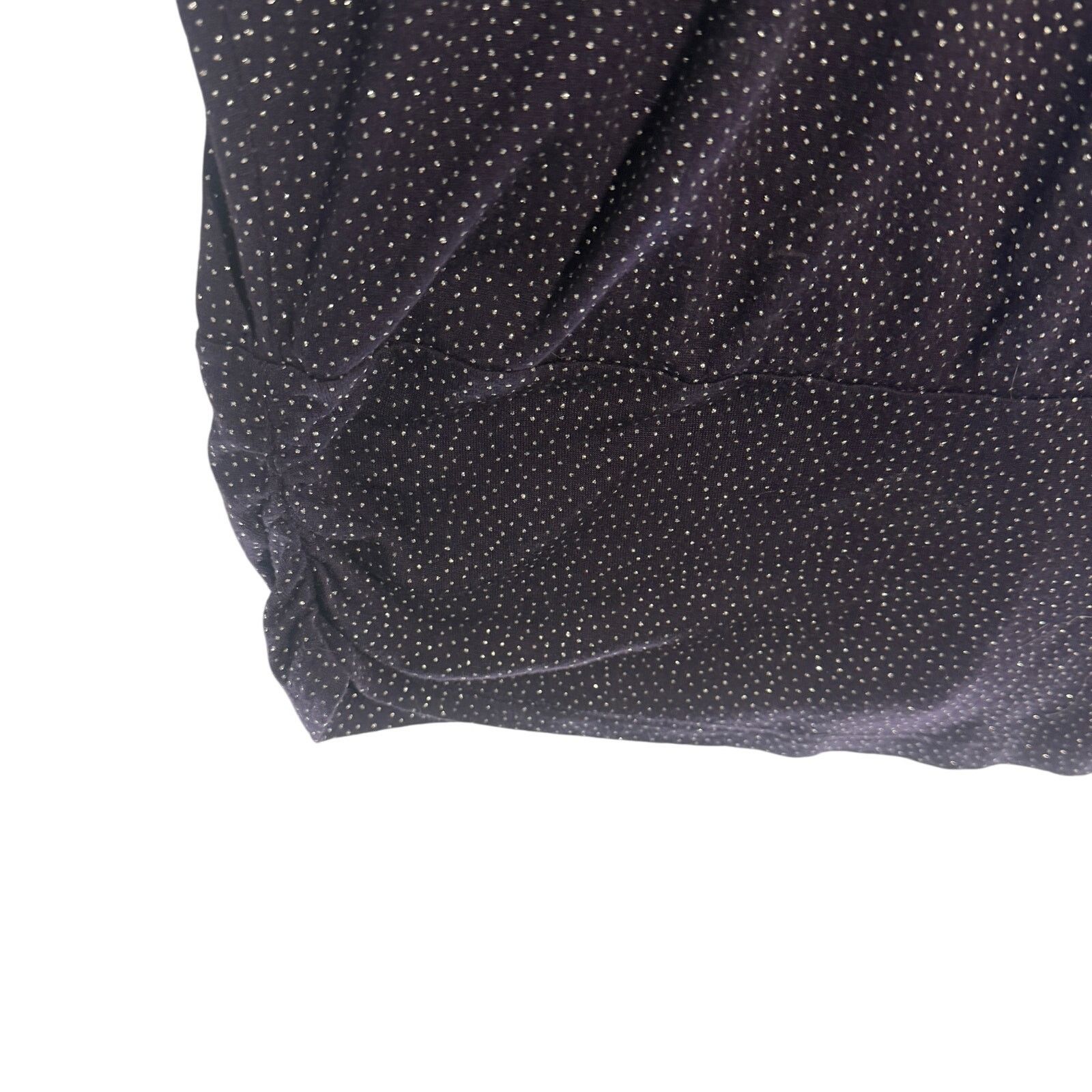 Jennifer Lopez Jennifer Lopez Purple Sparkle Crisscross V-Neck Top Med LS Size M / US 6-8 / IT 42-44 - 7 Thumbnail