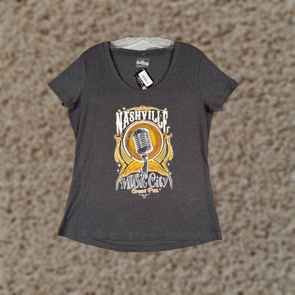 Vintage Legends Global Merchandise Indycar Shirt Womens Small Gray Indy Racing Nashville Grand Prix Music City GP Womens Small Gray Shirt Size S / US 4 / IT 40 - 1 Thumbnail