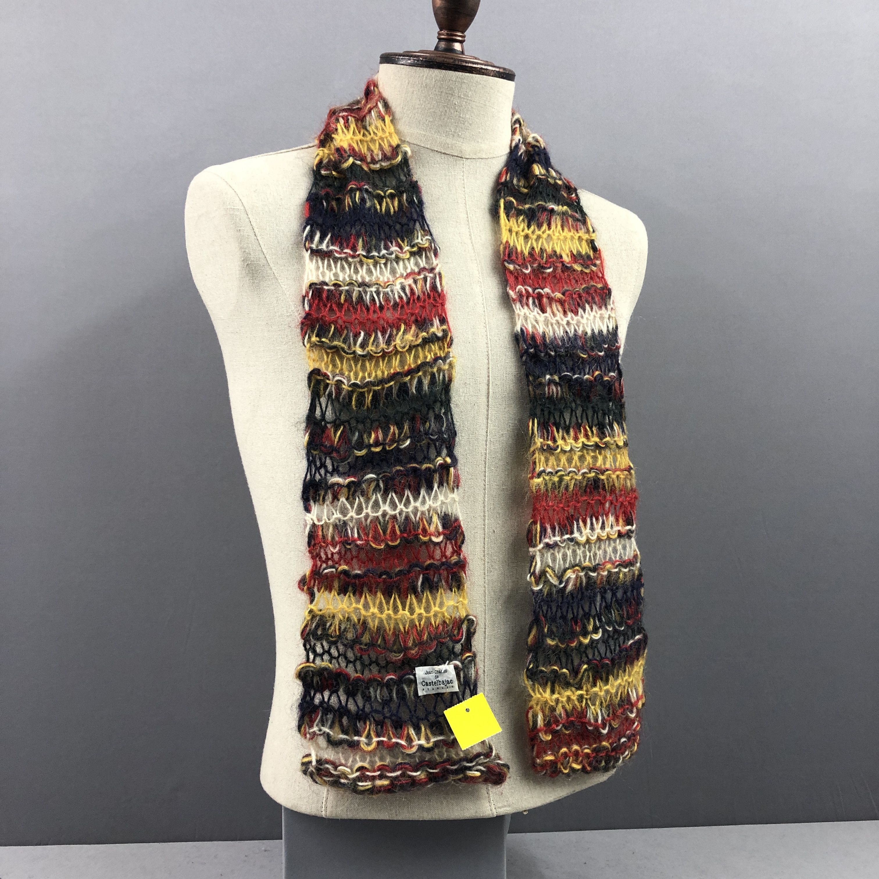 Jean Charles De Castelbajac × Vintage Vintage JC Castelbajac Scarf Ribbed Crochet Wool Scarves. Size ONE SIZE - 2 Thumbnail