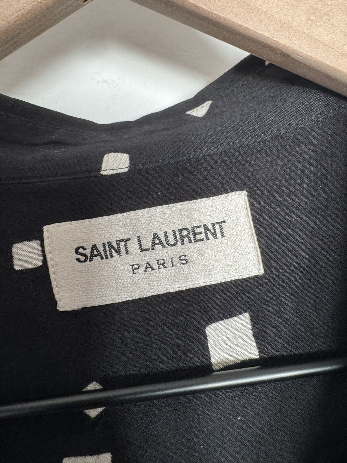 Saint Laurent Paris Viscose Squares Shirt Size US M / EU 48-50 / 2 - 2 Thumbnail