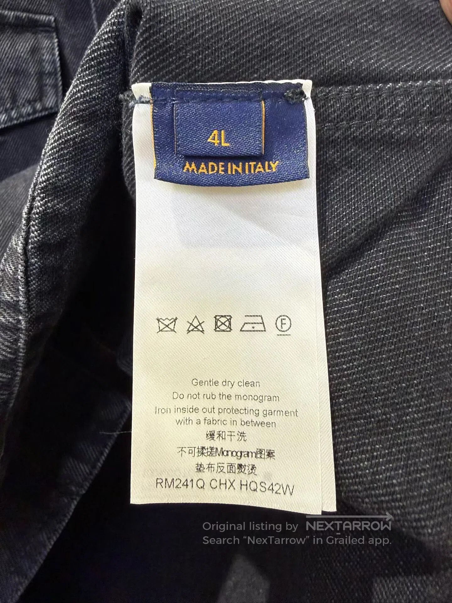 Louis Vuitton Louis Vuitton Black Embossed Logo Denim Jacket| Size US XL / EU 56 / 4 - 3 Thumbnail