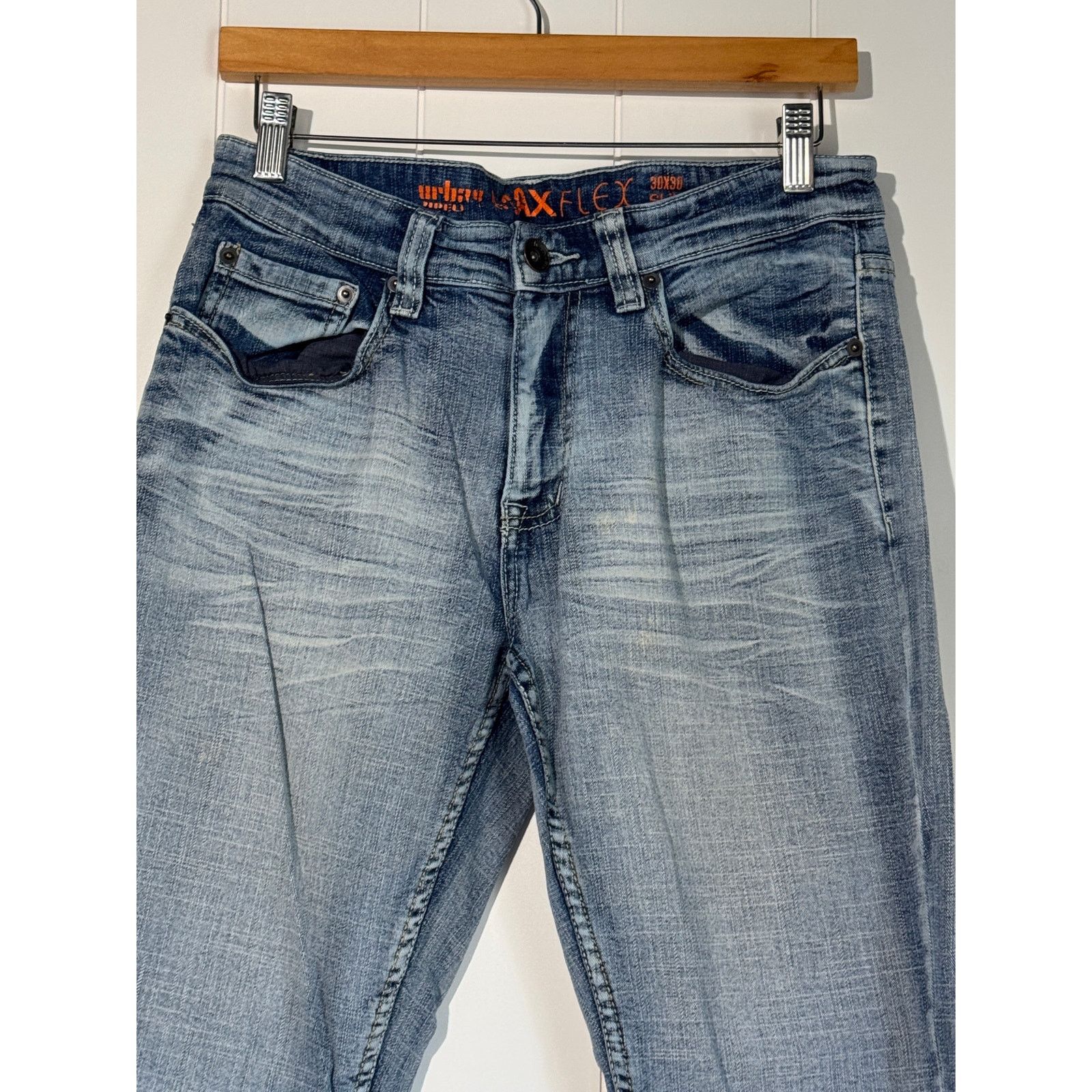 Urban Pipeline Urban Pipeline Max Flex Slim Lightwash Faded Mens 30X30 Size US 30 / EU 46 - 2 Thumbnail