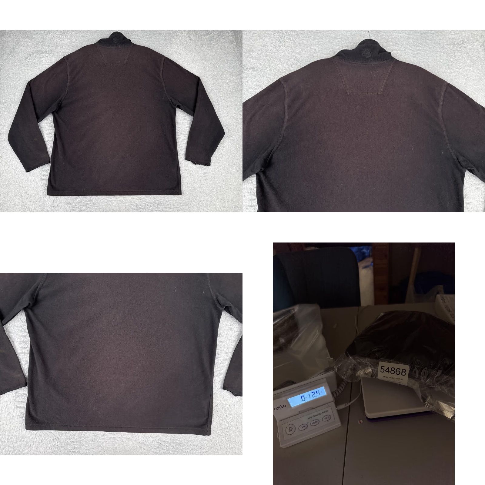 Timberland Timberland Mens XL Black Fleece Pullover Sweatshirt 1/4 Zip Pockets Outdoor Read Size US XL / EU 56 / 4 - 9 Thumbnail