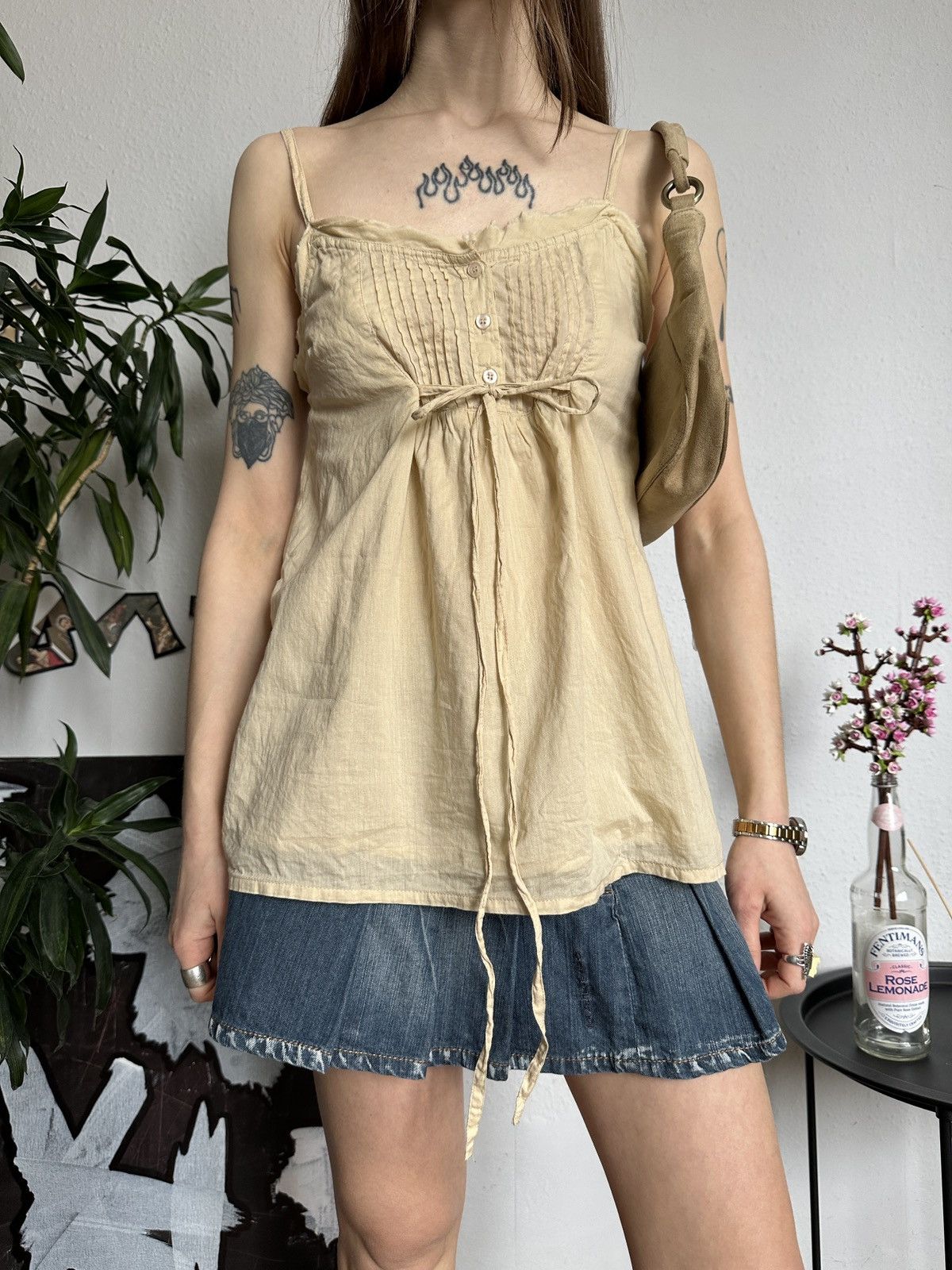 Vintage Country Cottage Button Up Cute Blouse Vintage 90s Size ONE SIZE - 5 Thumbnail