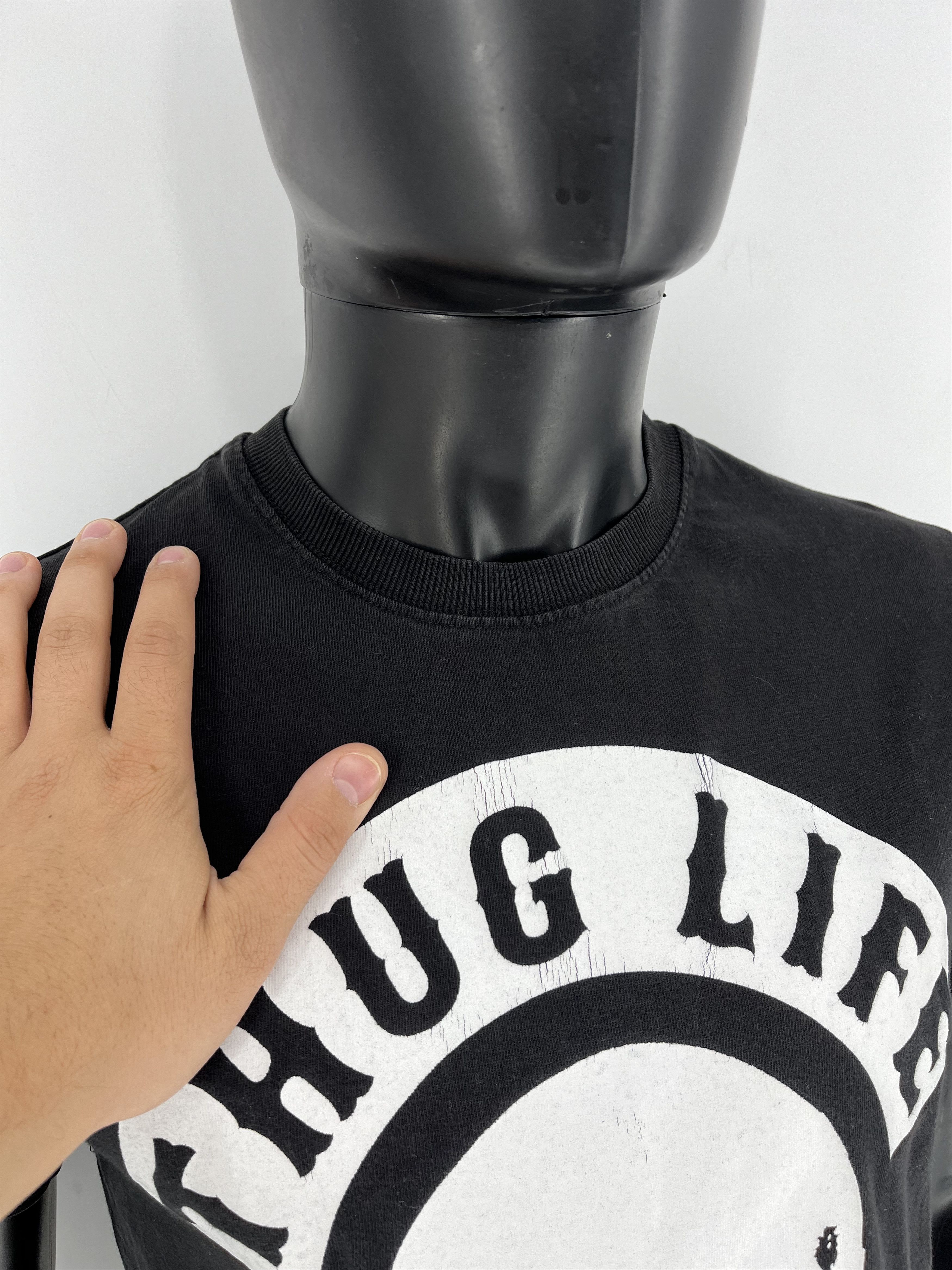 Band Tees × Vintage Vintage Y2k Thug Life vintage USA streetwear tee Skull tee Size US M / EU 48-50 / 2 - 9 Thumbnail