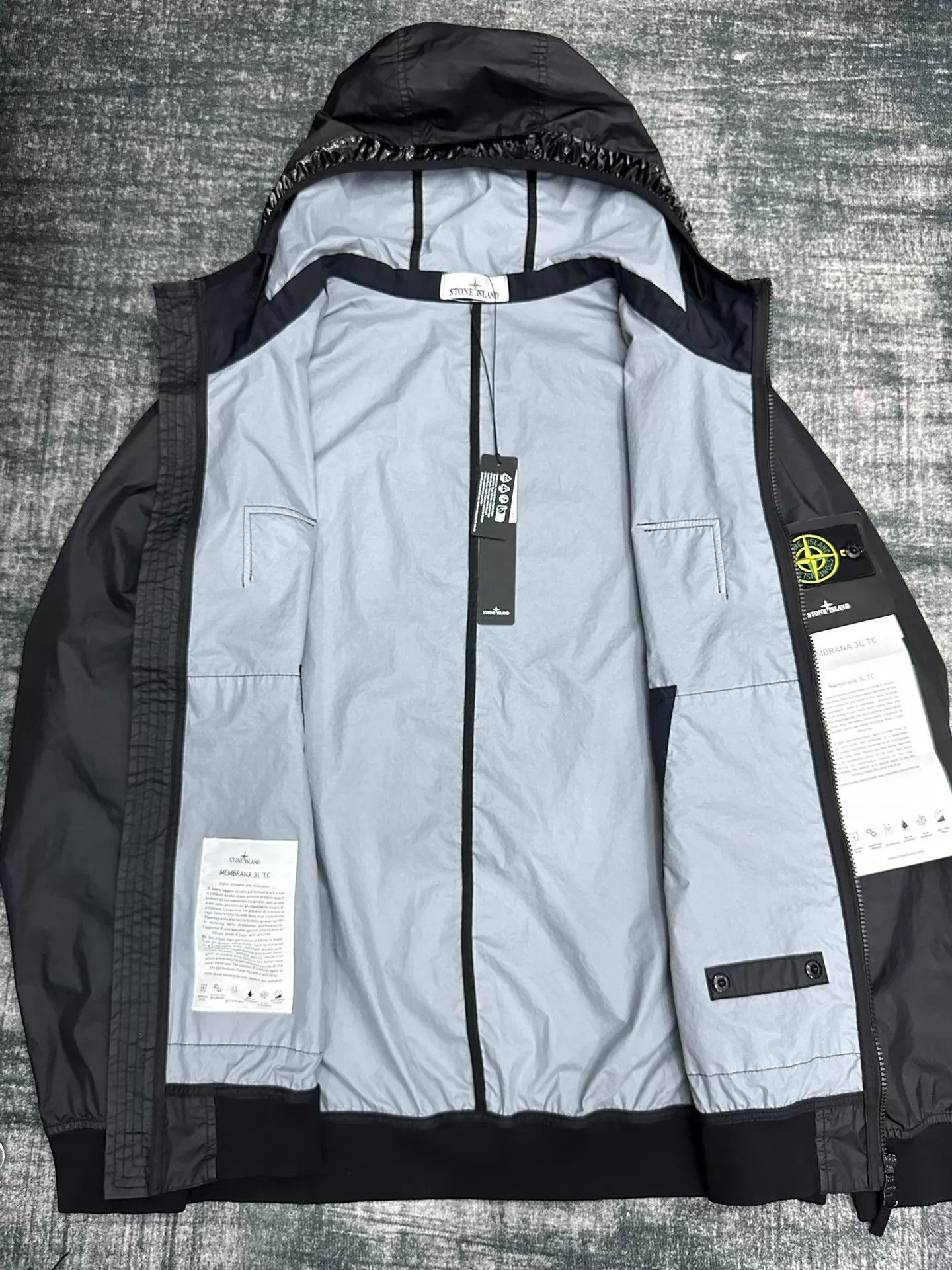 Stone Island Stone Island 23ss MEMBRANA 3LTC Hooded Jacket Black XXL New Size US XXL / EU 58 / 5 - 4 Thumbnail