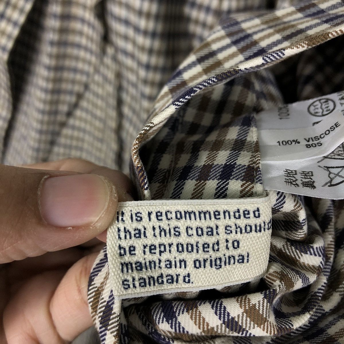 Aquascutum 🔥Long Jacket Aquascutum Made in England Nova Check Design Size US M / EU 48-50 / 2 - 21 Thumbnail