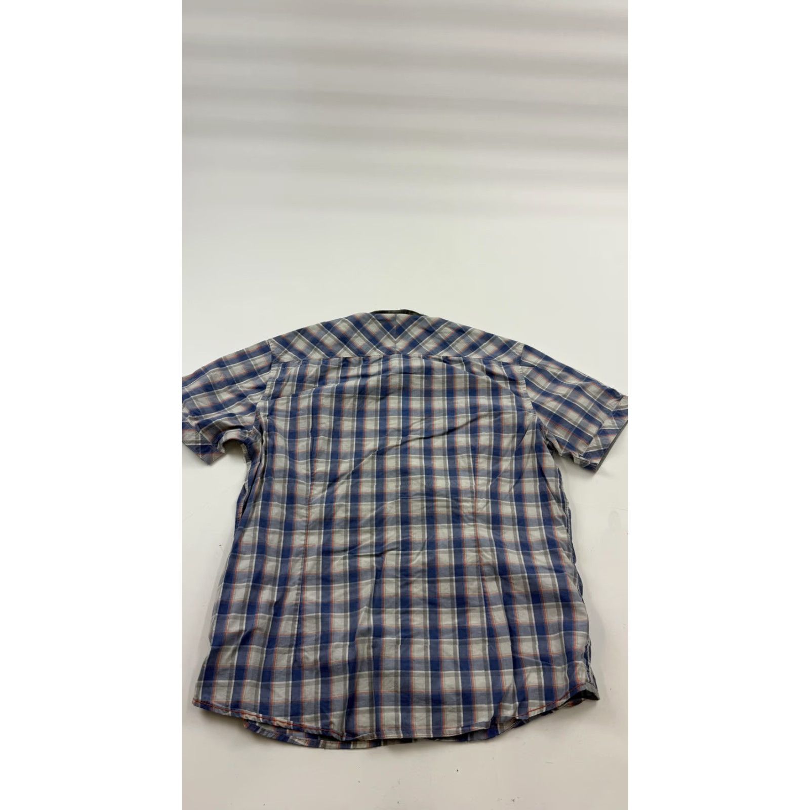 Vintage VINTAGE 7 Diamonds Shirt Mens XL Blue Gray Plaid Short Sleeve Button-Up Cotton Casual Size US XL / EU 56 / 4 - 7 Thumbnail