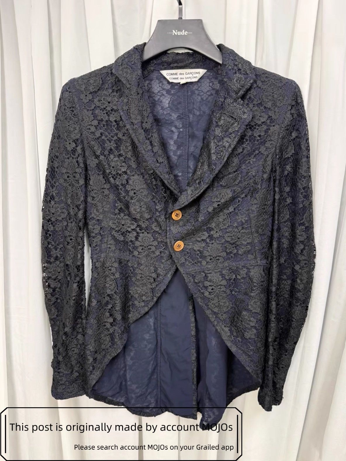 Comme des Garcons Sz S Comme Des Garcons Lace Layer Blazer mojos1824 Size US S / EU 44-46 / 1 - 2 Thumbnail