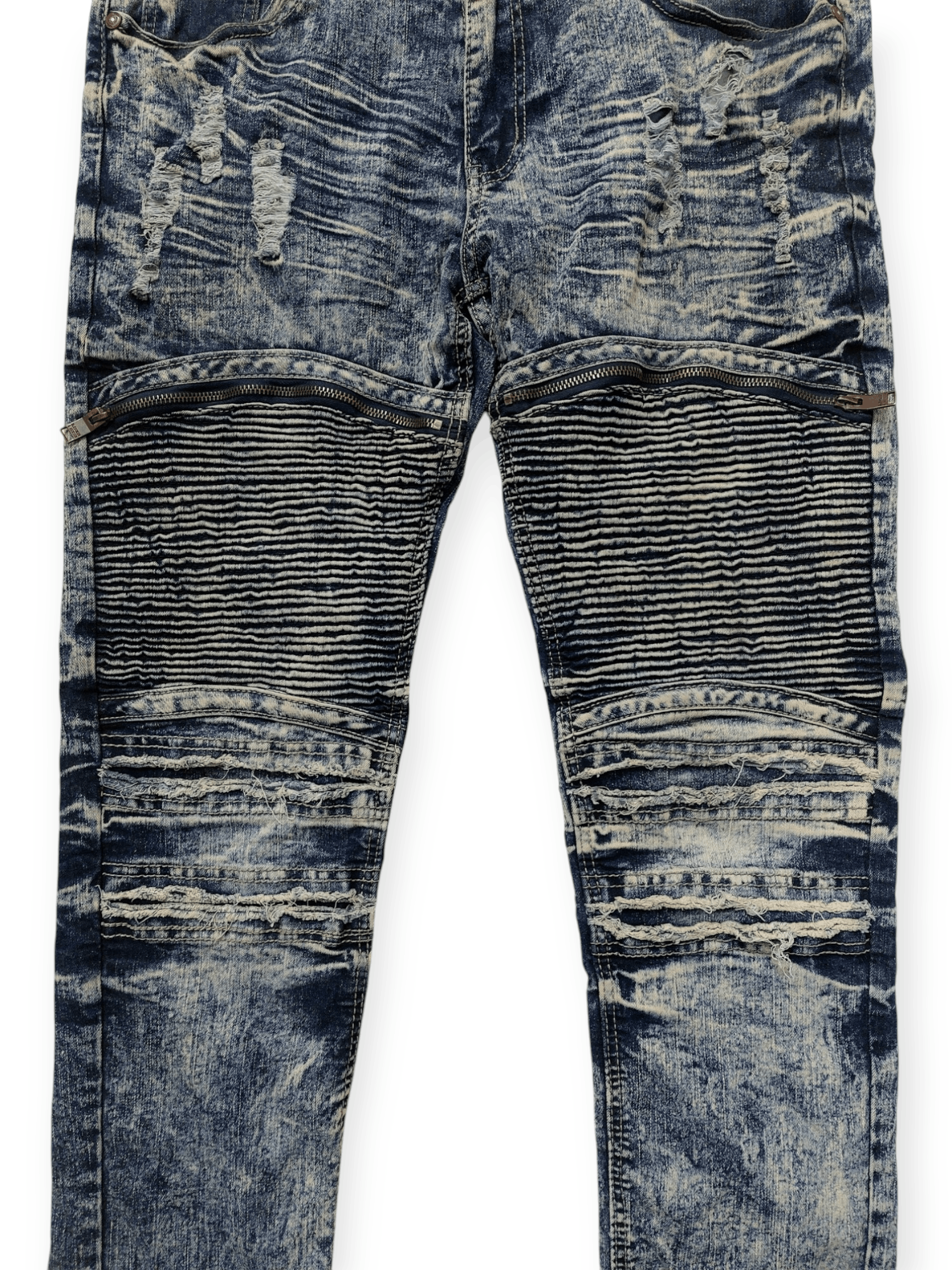 Designer Punk Biker Denim Bleecker & Mercer Jeans Size US 34 / EU 50 - 6 Thumbnail