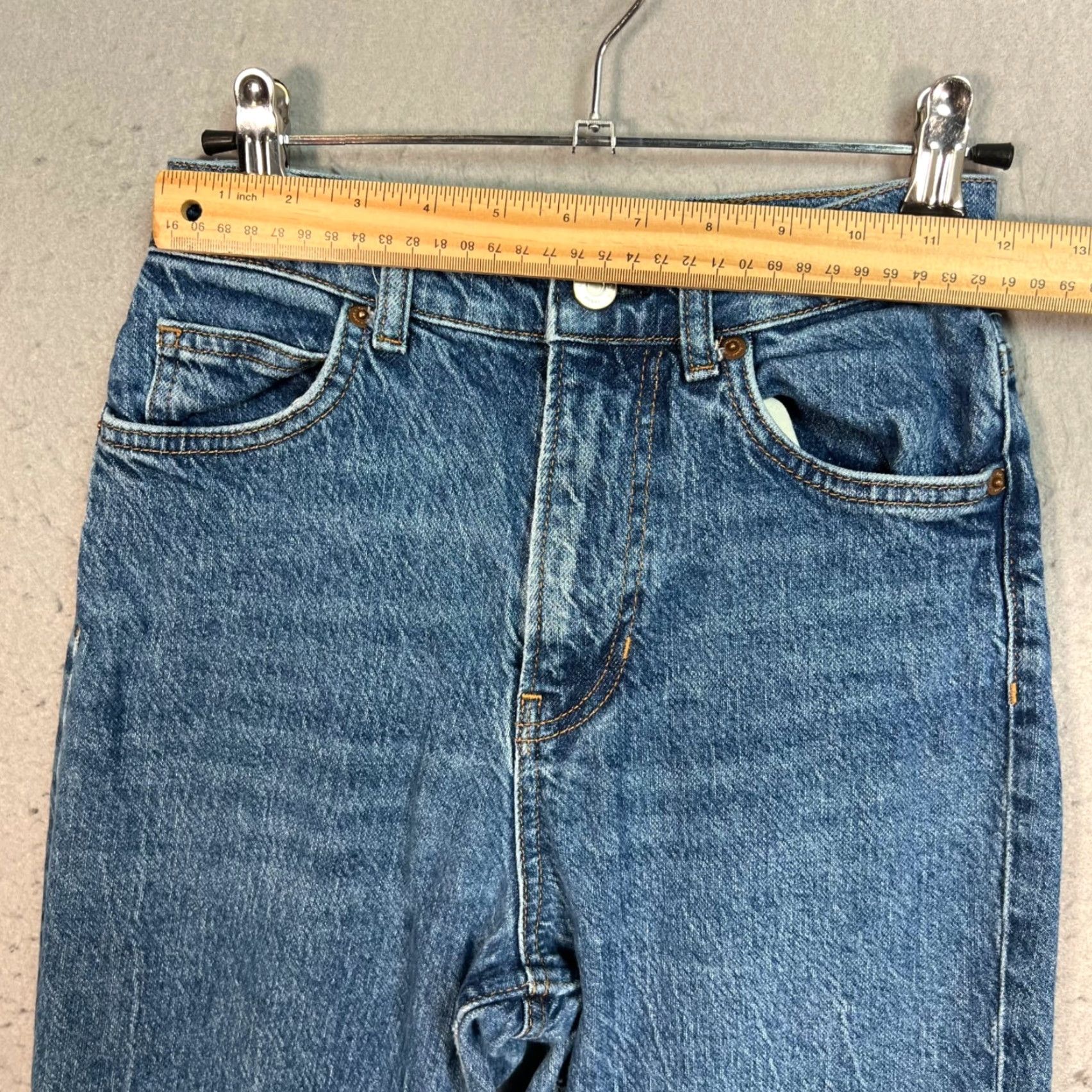Reformation Reformation Jeans Women 25 High-Rise Straight Denim Huntington Blue 5-Pocket Womens Adult Fashion Jeans Size 42" / US 20 - 6 Thumbnail