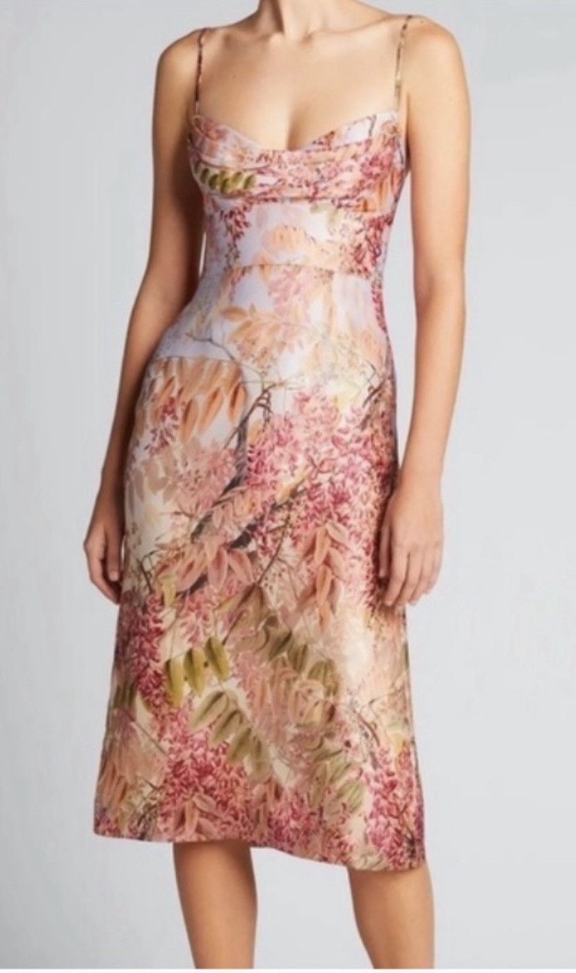 image of Zimmermann Zimmerman Botanica Printed Cocktail Dress in Floral/Natural, Women's (Size XS)