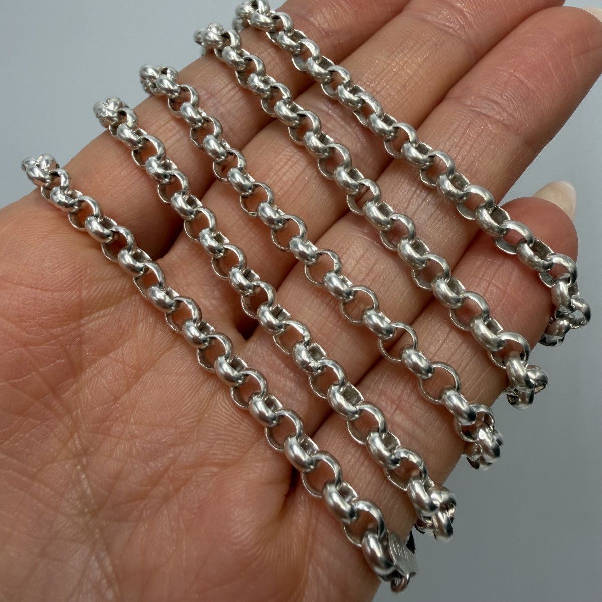 Sterling Silver Vintage 925 Sterling Silver Rolo Belcher Chain Necklace 36g Size ONE SIZE - 2 Thumbnail