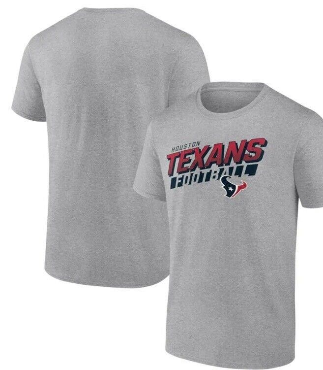 Designer Men's Heathered Gray Houston Texans To The Wire T-Shirt Size ONE SIZE - 1 Thumbnail