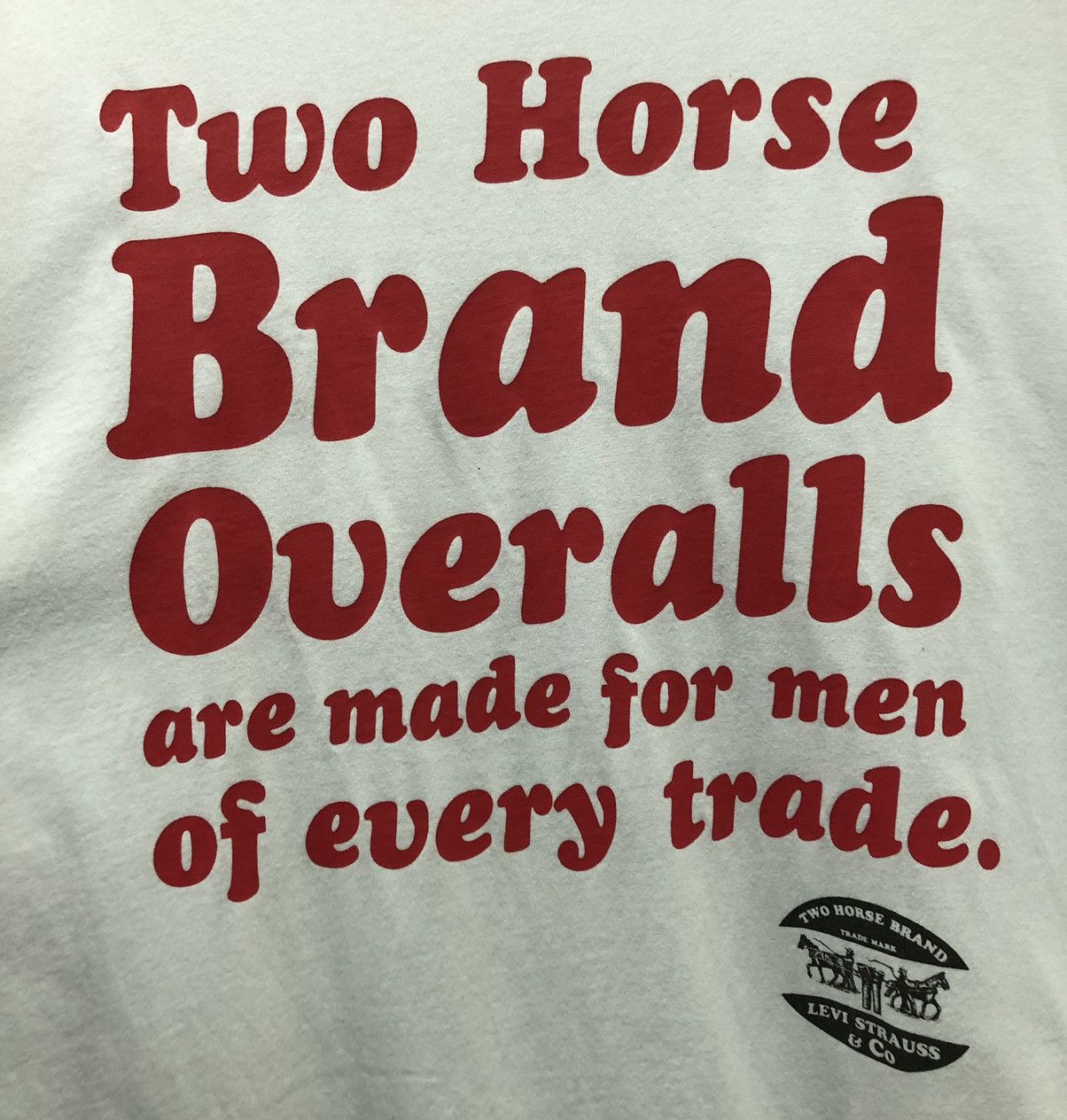 Levi's Vintage Levi's RedTab Two Horse Brand Overalls T-Shirt Size US L / EU 52-54 / 3 - 3 Thumbnail