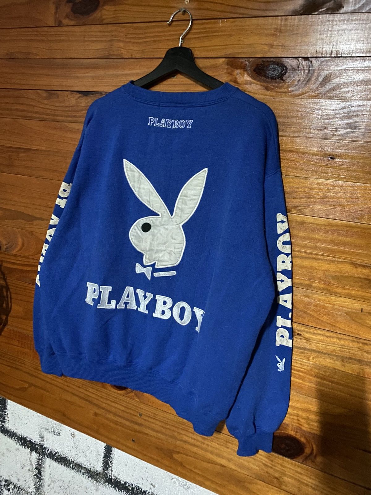 Playboy Vintage Playboy Blue Crewneck Sweatshirt XL Retro 90s Style Size US XL / EU 56 / 4 - 5 Thumbnail