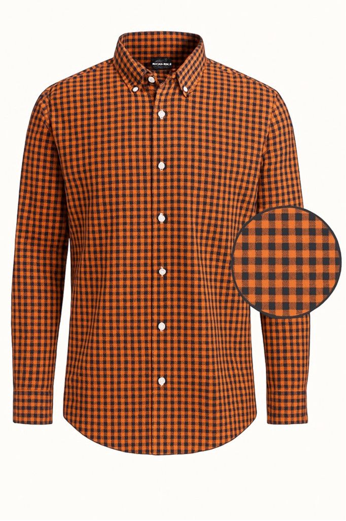 Izod IZOD Premium Essentials XL Button-Down Shirt –Gingham Checks Size US XL / EU 56 / 4 - 3 Thumbnail