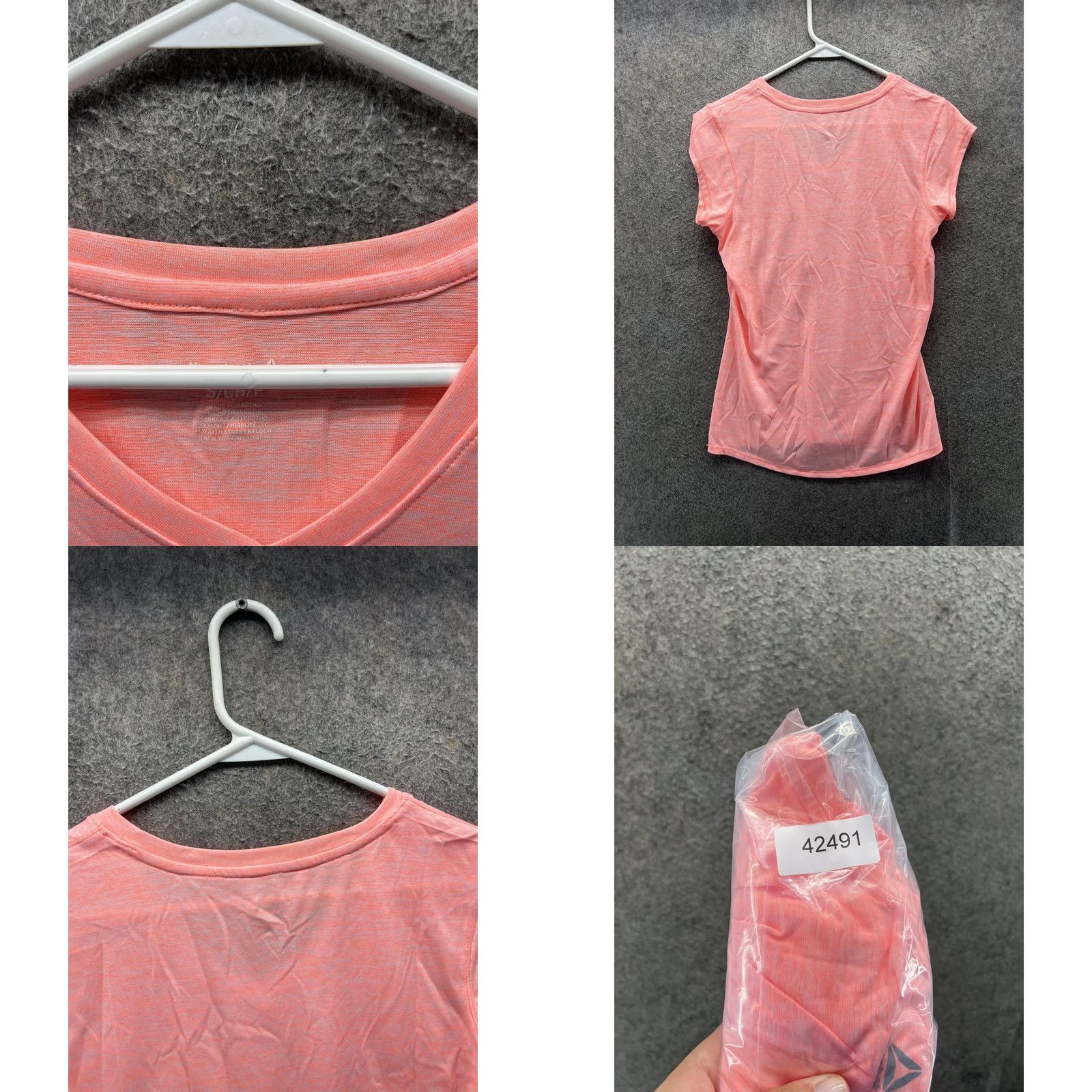 Reebok Reebok Shirt Womens Small Pink V Neck Cap Sleeve Lightweight Athletic Top Size S / US 4 / IT 40 - 8 Thumbnail