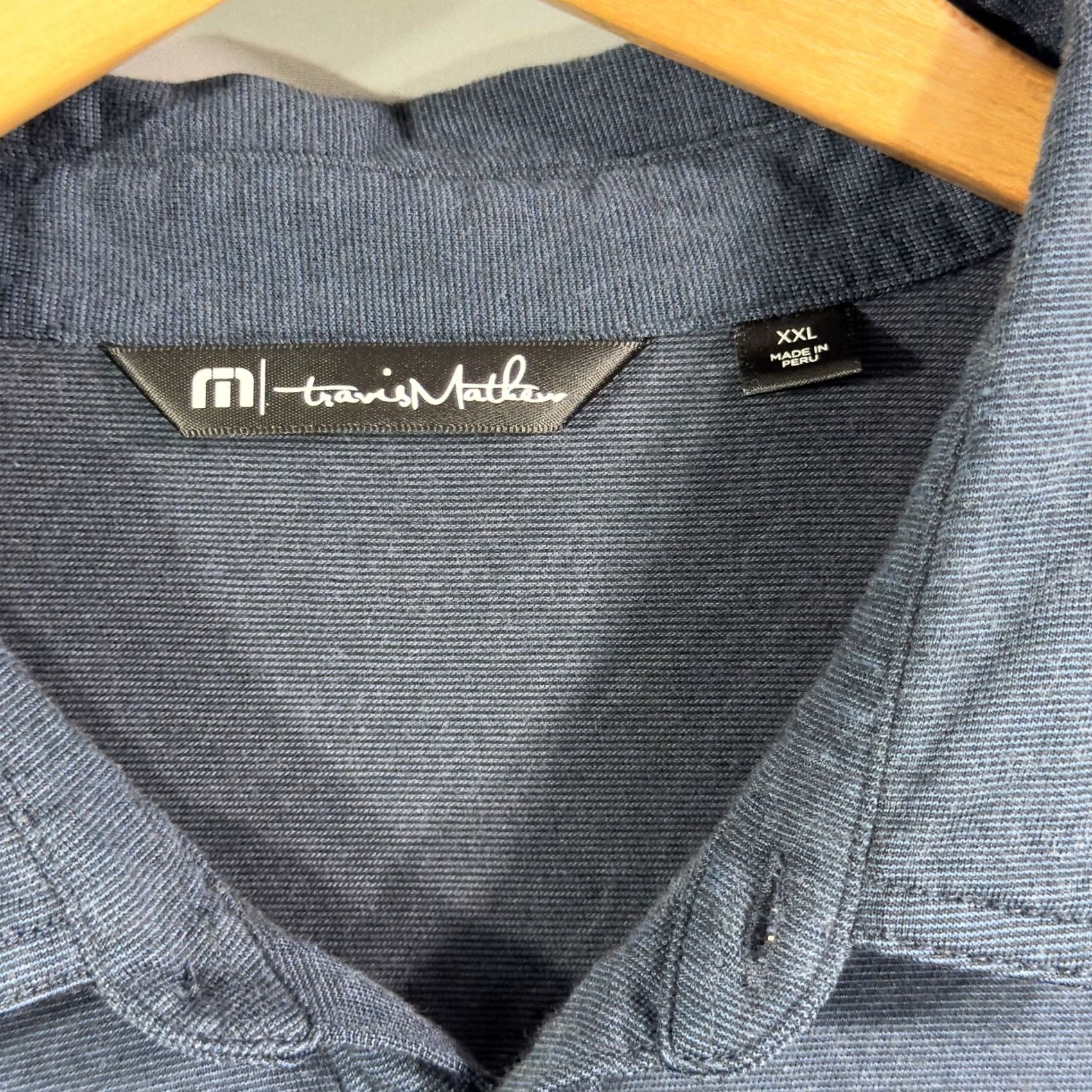 TravisMathew Travis Mathew Polo Shirt Mens 2XL Blue Pima Cotton Blend Golf Casual Polo Shirt Mens 2XL Blue Golf Casual Mens Size US XXL / EU 58 / 5 - 4 Thumbnail