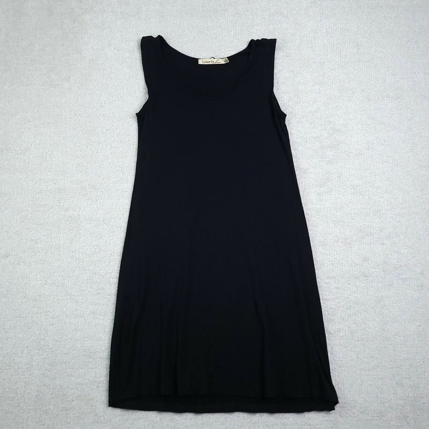 Vintage LIBERTY LOVE Dress Shirt Dress Womens Small Black Stretchy Lined Knee Length Sleeveless Pullover Party/Cocktail Vintage: No Size S / US 4 / IT 40 - 2 Thumbnail