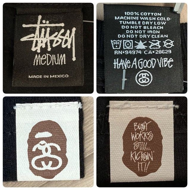 Bape × Stussy BAPE × Stussy ILL COLLABORATION Shark T-shirt a bathing ape Size US M / EU 48-50 / 2 - 7 Thumbnail