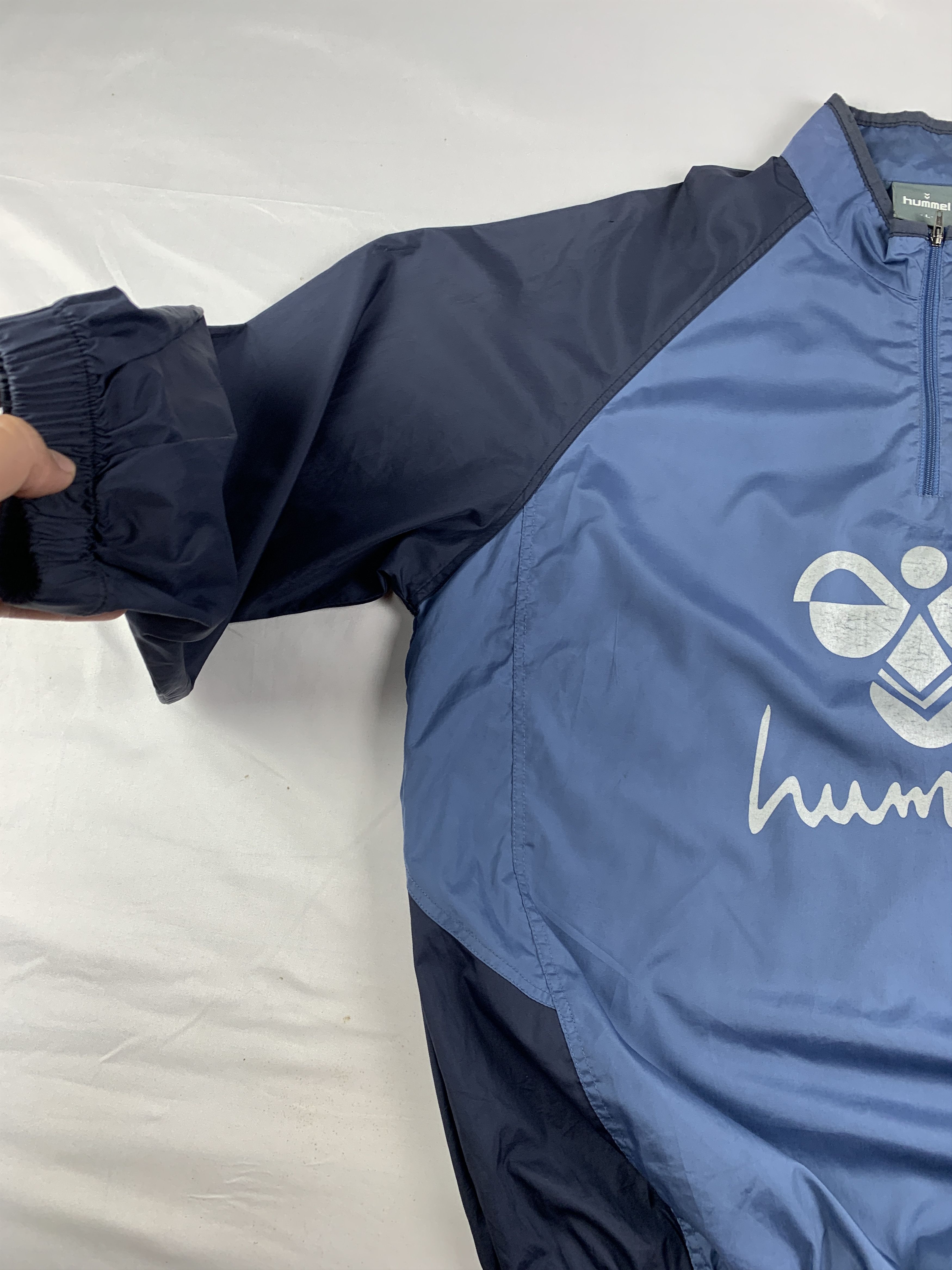 Hummel 2000s Hummel Denmark Halfzip Soccer Windbreaker (L) Size US L / EU 52-54 / 3 - 6 Thumbnail