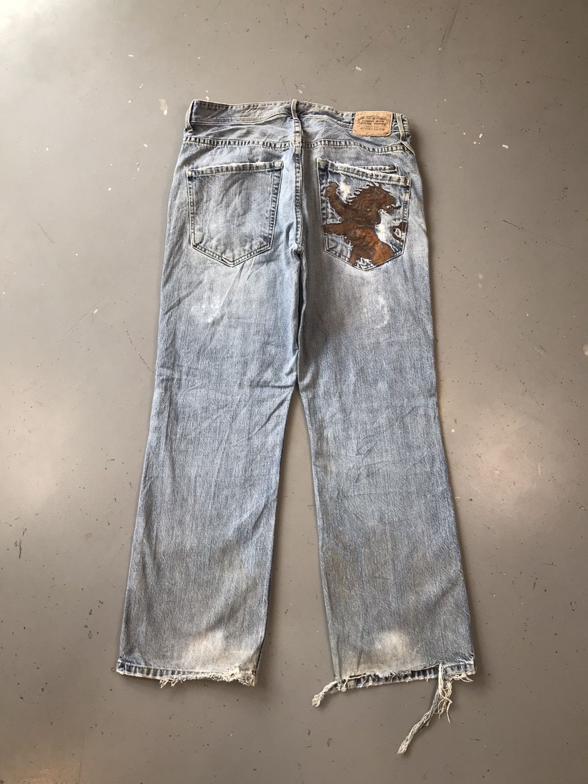 Express × Vintage Vintage express jeans distressed stitched denim Size US 38 / EU 54 - 1 Thumbnail