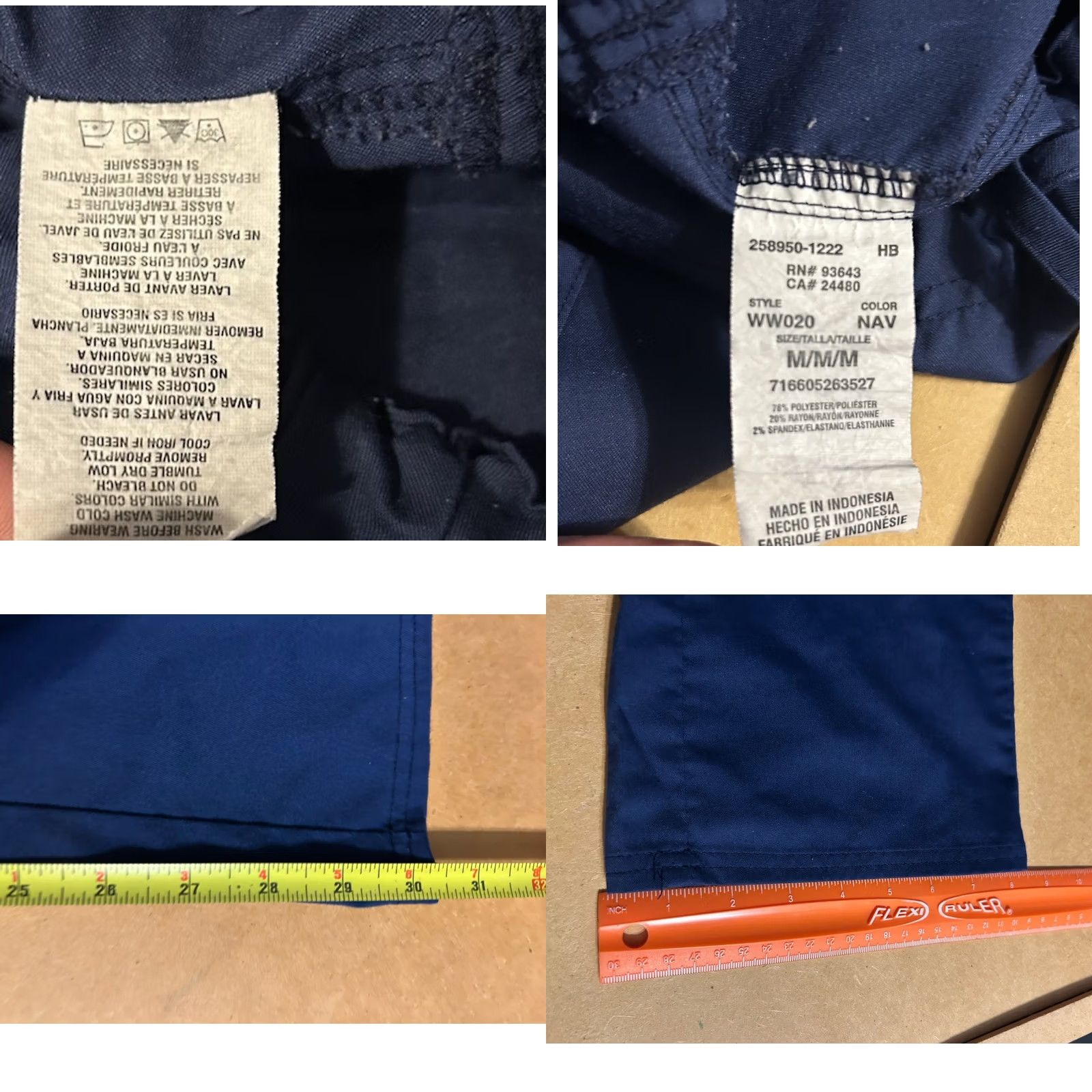 Cherokee Cherokee Scrub Pants Women Medium Navy Drawstrings Style#WW020 Blue Size 32" / US 10 / IT 46 - 8 Thumbnail
