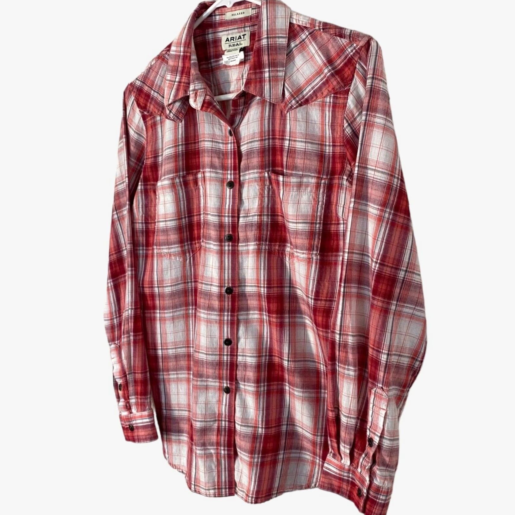 Ariat Ariat Billie Jean Western Button-Up Shirt Womens Medium Red Plaid Long Sleeve Size M / US 6-8 / IT 42-44 - 2 Thumbnail