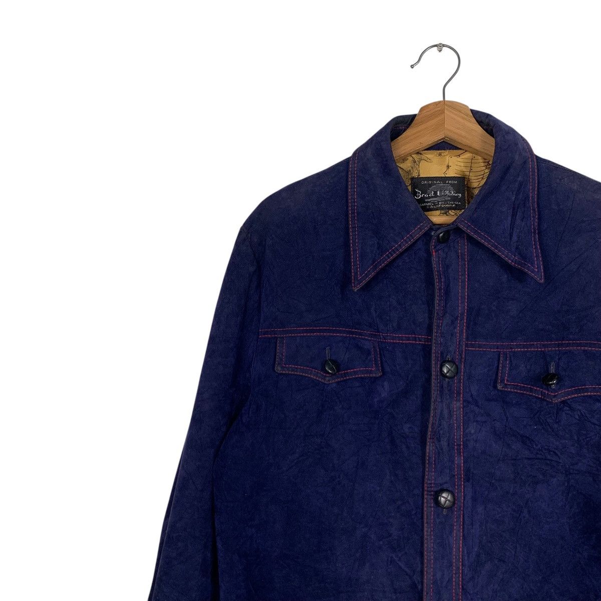 Japanese Brand BRAD WHITNEY Purple Suede Leather Jacket #1833-C79 Size US M / EU 48-50 / 2 - 6 Thumbnail