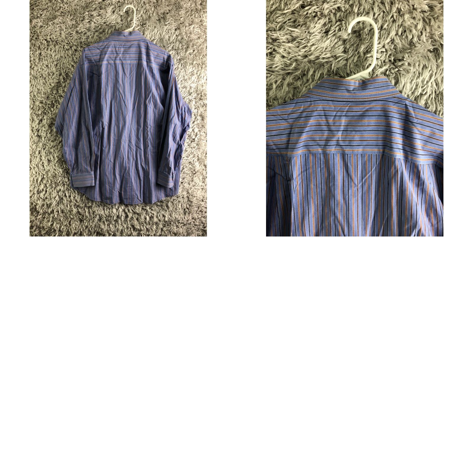 Vintage Scott Barber Shirt XL Men Blue Striped Long Sleeve Button-Down Collar Shirt Size US XL / EU 56 / 4 - 8 Thumbnail