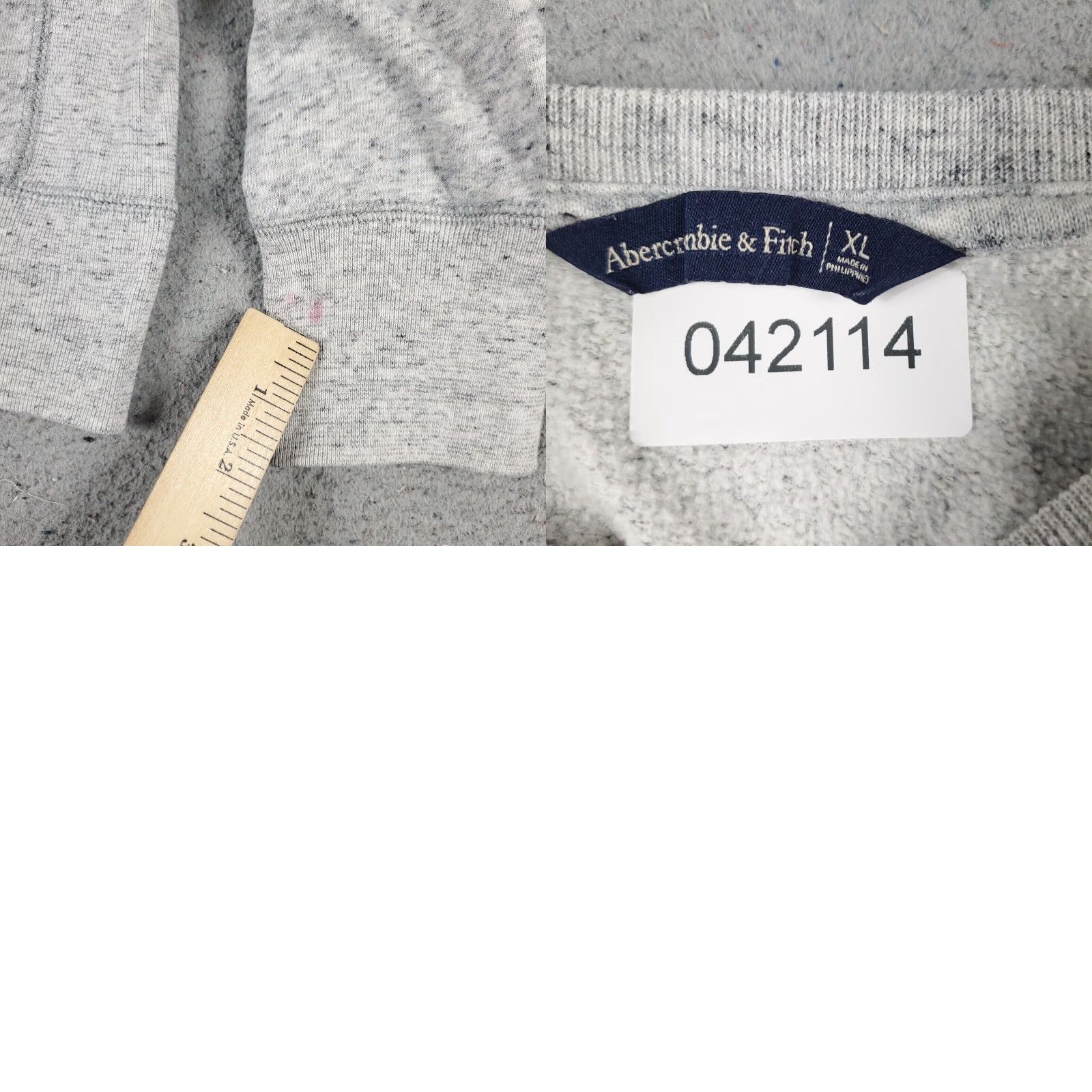 Abercrombie & Fitch Abercrombie & Fitch Women's XL Gray Pullover Sweatshirt - Long Sleeve Crew Neck Activewear Size XL / US 12-14 / IT 48-50 - 8 Thumbnail