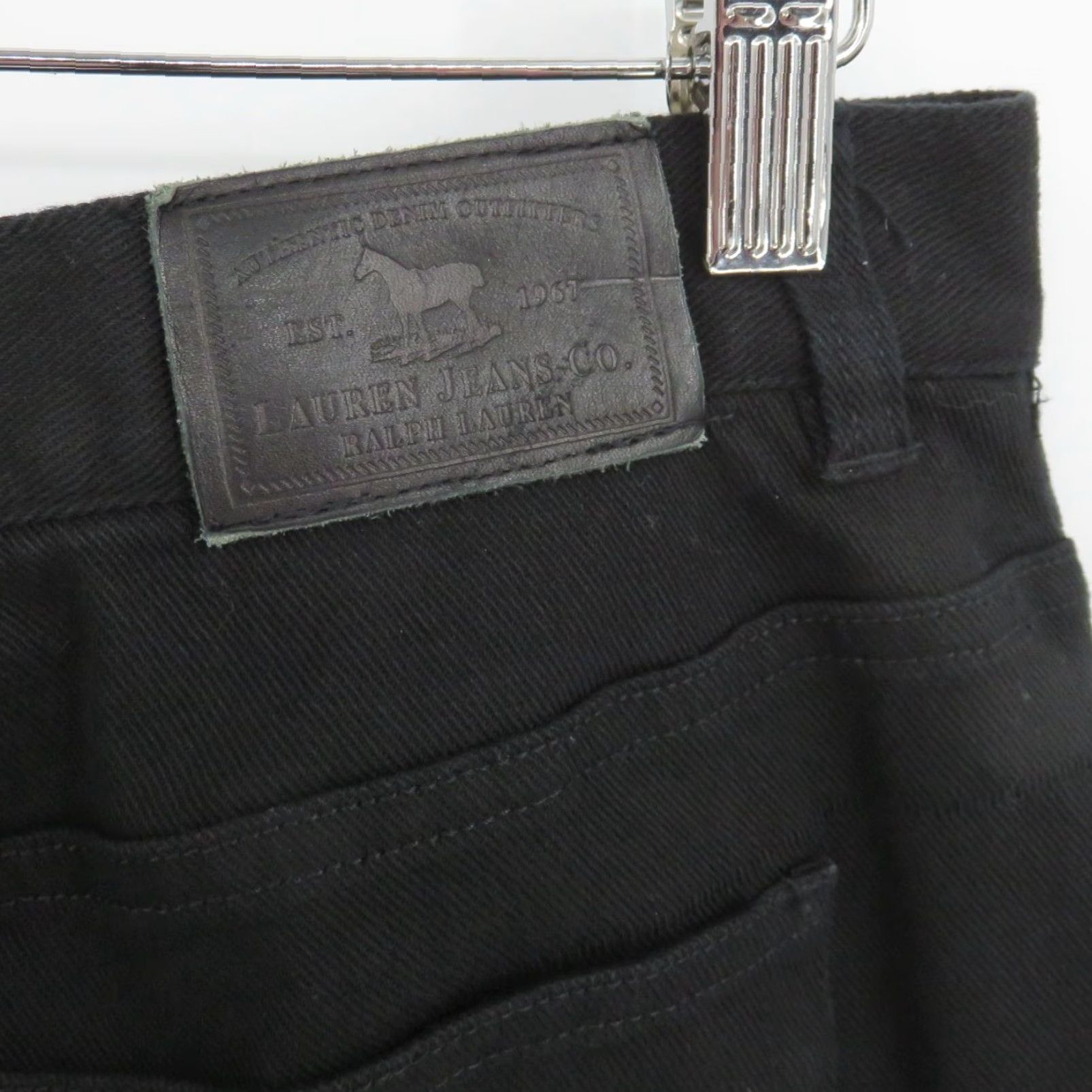 CO Lauren Jeans Co Jeans Women 14 Black Embroidered Floral Flower Denim Size 36" / US 14 / IT 50 - 6 Thumbnail