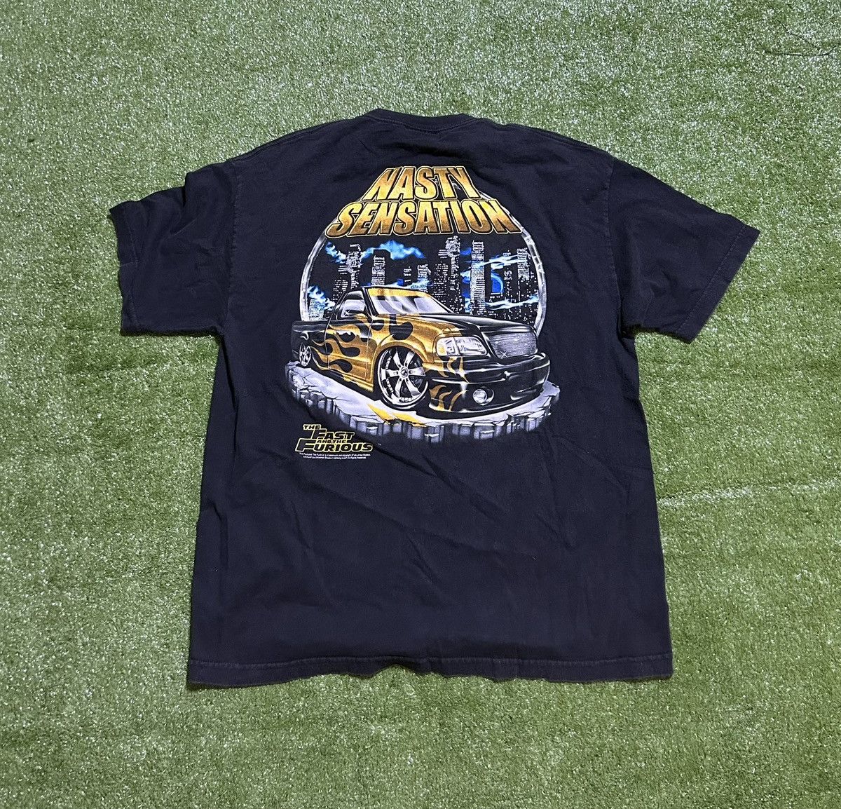 Vintage Vintage The Fast And Furious Nasty Sensation Retro Y2K Tee Size US XL / EU 56 / 4 - 6 Thumbnail